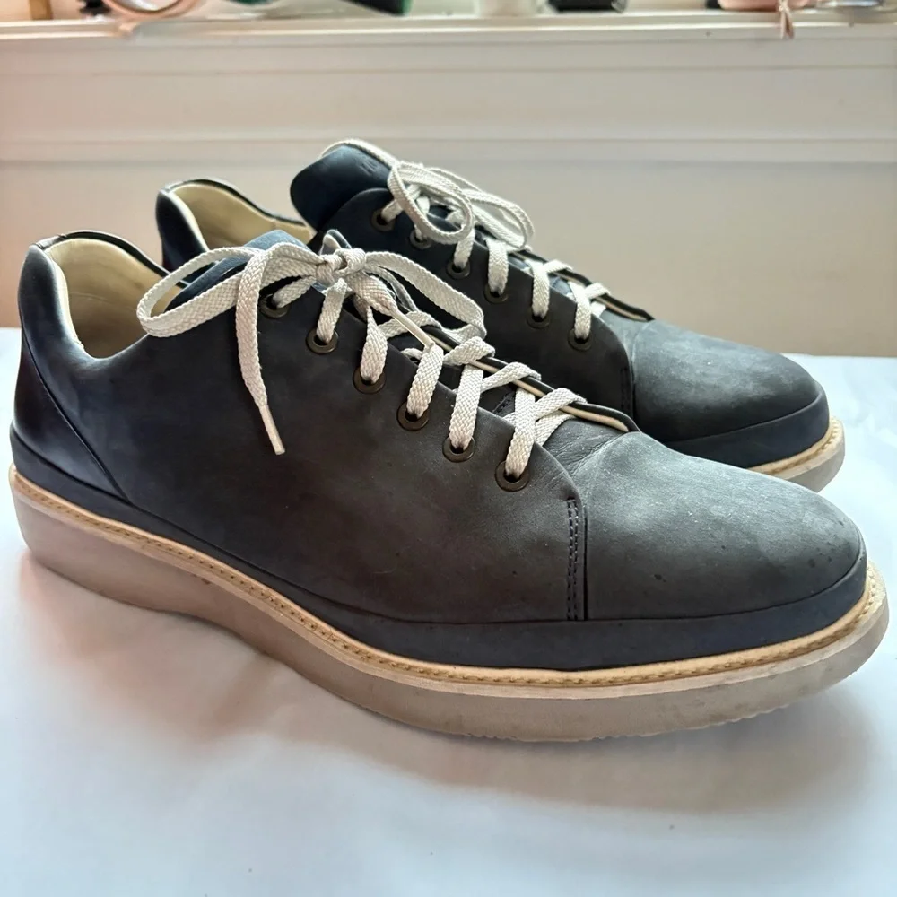 Samuel Hubbard Fast Navy Nubuck Leather Sneaker Casual Shoe Lace-up Vibram 11.5